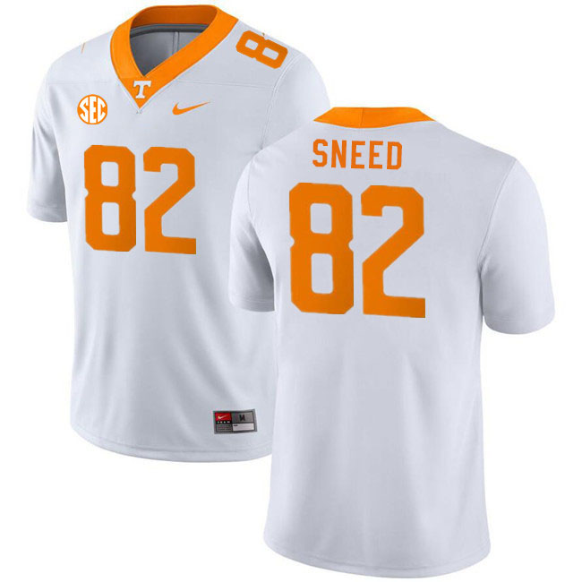 Men #82 Dayton Sneed Tennessee Volunteers College Football Jerseys Stitched Sale-White - Click Image to Close
